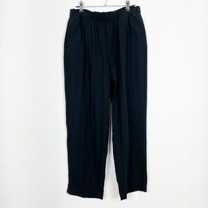 MNG Mango Women’s Black Casual Pants Size Medium Pull On‎ Front Pockets